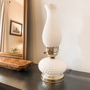 Vintage White Milk Glass Antique Lamps